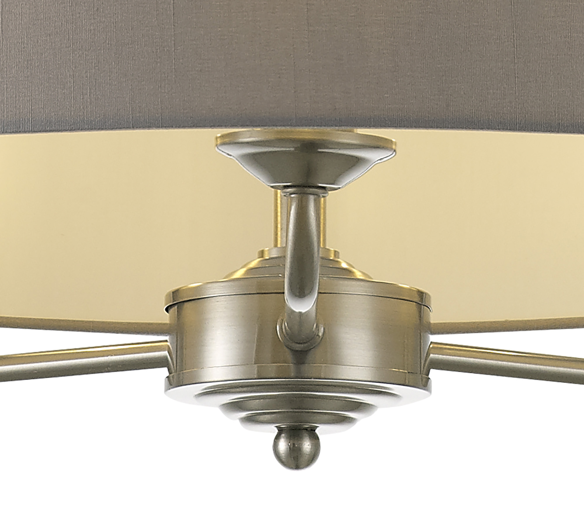 Banyan 50cm 3 Light Pendant Satin Nickel, Grey DK0074  Deco Banyan